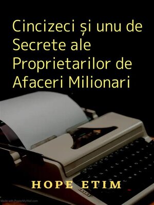 cover image of Cincizeci și unu de Secrete ale Proprietarilor de Afaceri Milionari